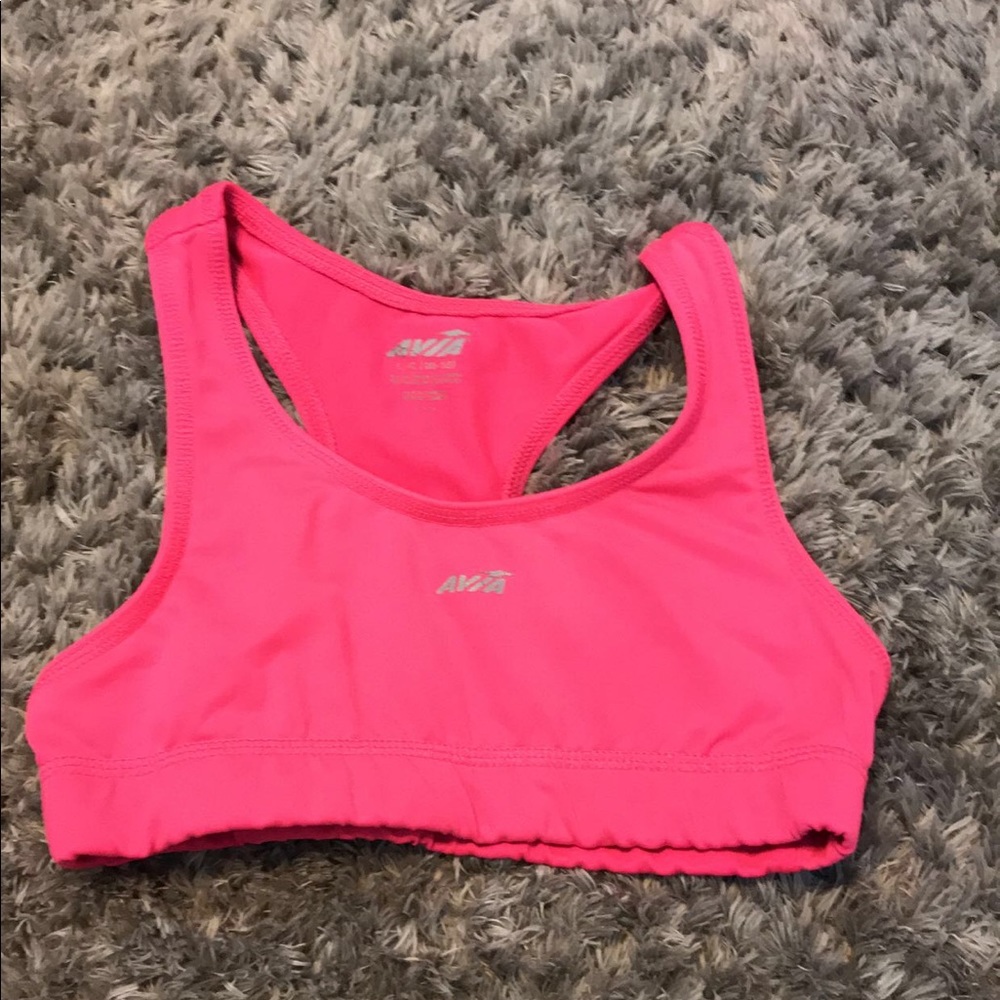 Pink sports bra